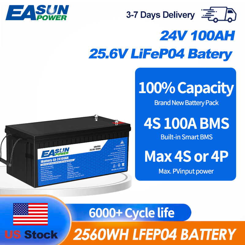 Grid Tie Inverter Limiter 2000W - Baterai Lithium LiFePO4 Easun Power 24V